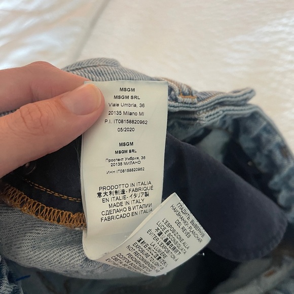 MSGM Denim Bermuda Shorts light wash made in Italy size 38 - Picture 13 of 14